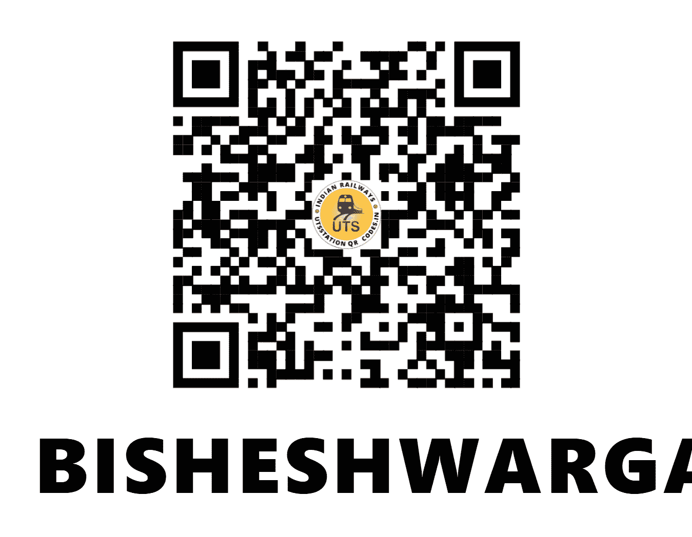 UTS QR Code for BISHESHWARGANJ - BEU (NE - UTTAR PRADESH)